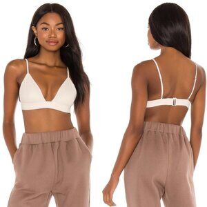 NWT 𝅺Free People Katrina Cream Vegan‎ Leather Bralette Bra Vegan Revolve Boho